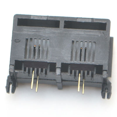 rj11 6p2c 2 PORTS connector jack modular right angel through hole unshielded