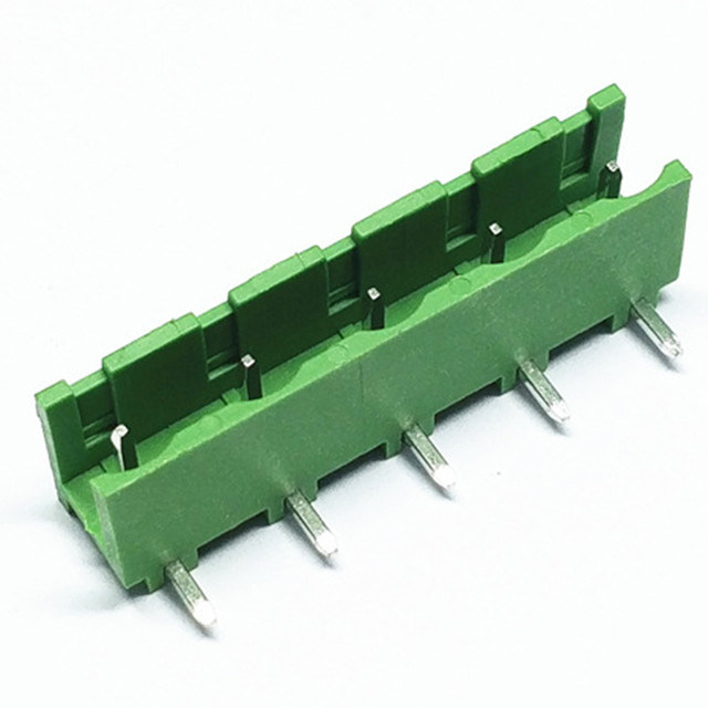 2EDGR terminal blocks 3.81/5.00/5.08/7.62mm ptich header, male pins, shrouded (2 Side) right angel through hole