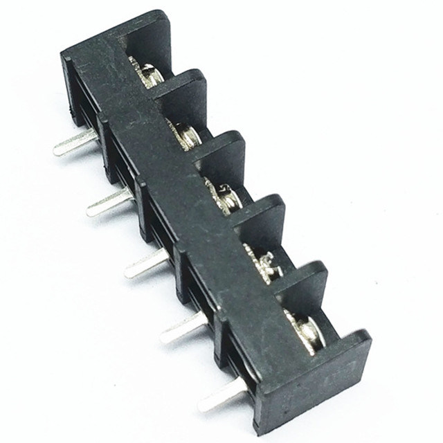 HB825 PCB barrier blocks 8.25mm ptch vertical through hole screws with captive plate